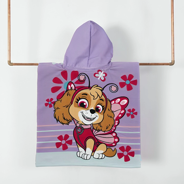 TOALLA DE PLAYA CON CAPUCHA  PAW PATROL MARIPOSA - 3