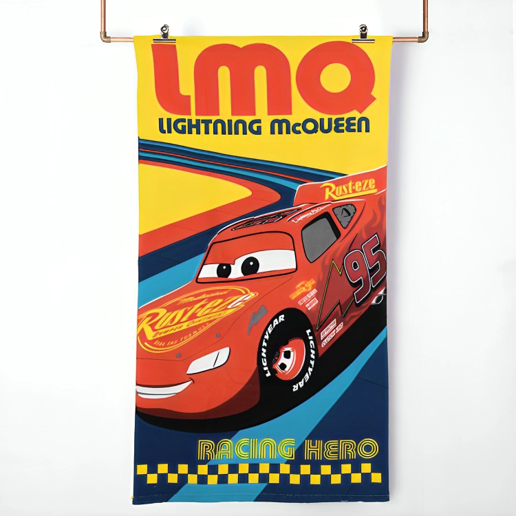 TOALLA DE PLAYA + BOLSO CARS RACING - 1