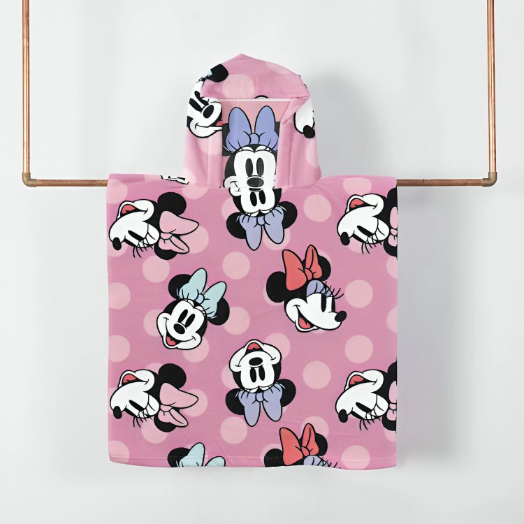 TOALLA DE PLAYA CON CAPUCHA MINNIE FACES - 1