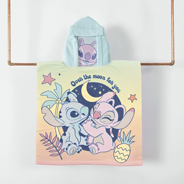 TOALLA DE PLAYA CON CAPUCHA STITCH MOON - 2