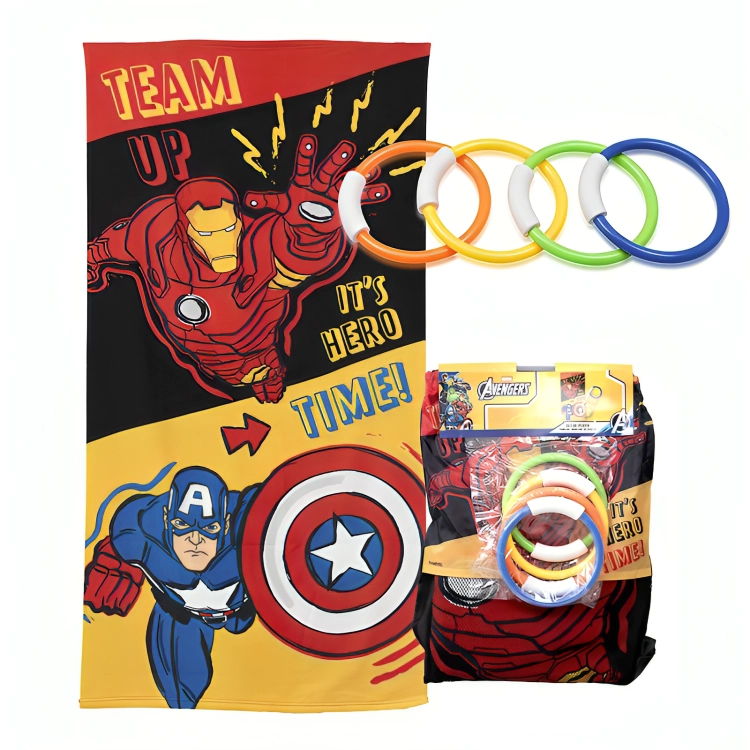 SET TOALLA DE PLAYA 70×140 CM. + TESORO/ AVENGERS HERE – MASHINI - 2