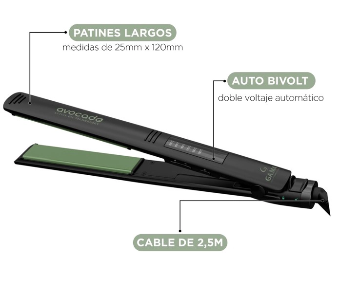 PLANCHA ALISADORA CABELLO ELEGANCE AVOCADO ST GAMA - 3