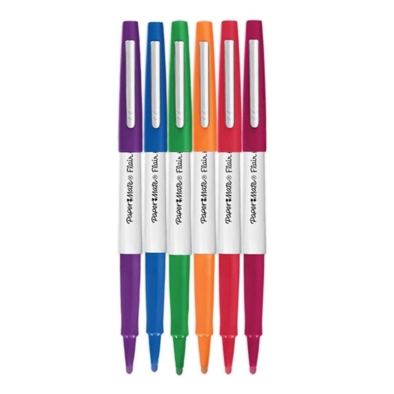 PACK 3 MARCADORES PAPER MATE FLAIR BOLD TIP X 6 PUNTA GRUESA - 1