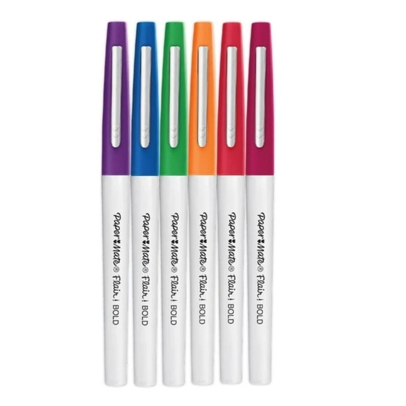 PACK 3 MARCADORES PAPER MATE FLAIR BOLD TIP X 6 PUNTA GRUESA - 2