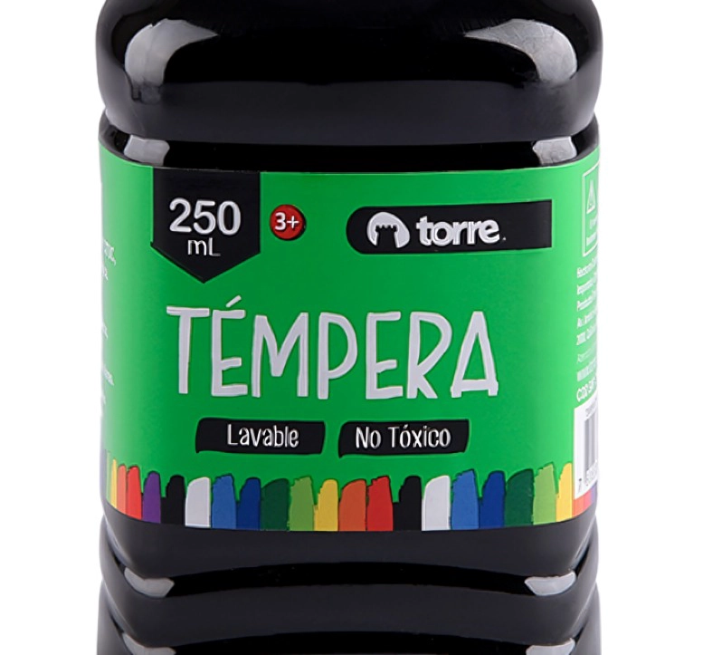 PACK 3 TE MPERA 250 ML / NEGRO – TORRE - 1
