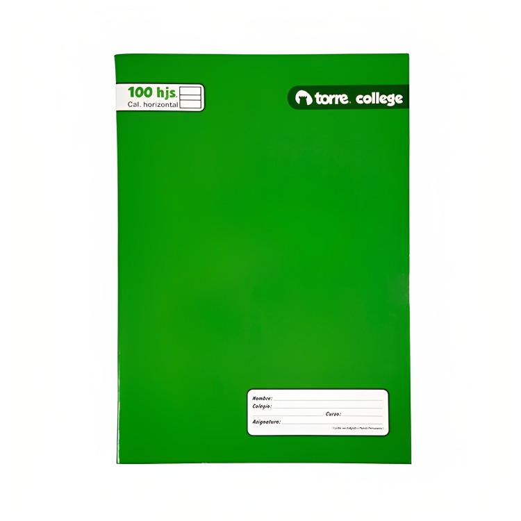PACK 4 CUADERNO COLLEGE CALIGRAFIA VERTICAL 100 HOJAS - 1