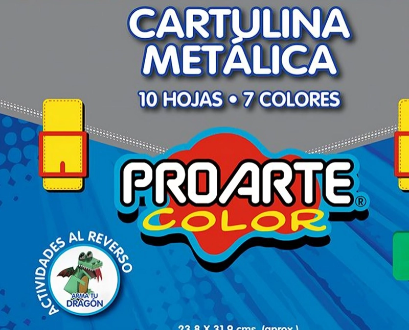 PACK 4 ESTUCHE CARTULINA METALICA PROARTE - 3