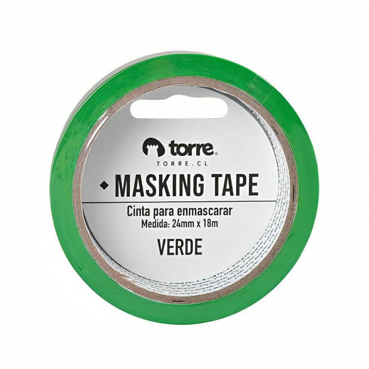 PACK 3 CINTA MASKING VERDE 24MM. X18M. – TORRE - 1