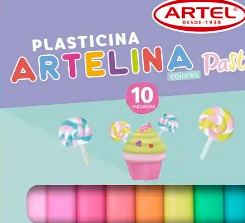 PACK 3 PLASTICINA 10 UND COLORES PASTELES – ARTEL - 2