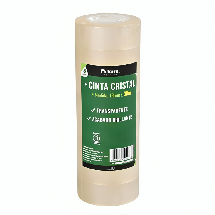 PACK 3 CINTA CRISTAL SET 8 UNIDADES 18MM. X30M. – TORRE - 3