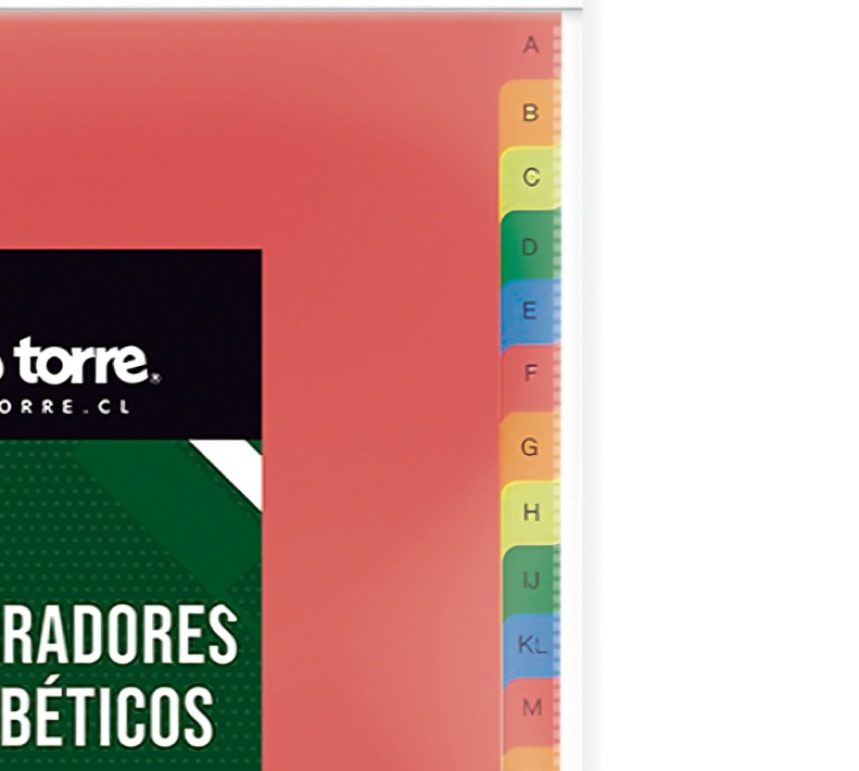 PACK 3 SEPARADOR CARTA CARTULINA A A Z – TORRE - 3