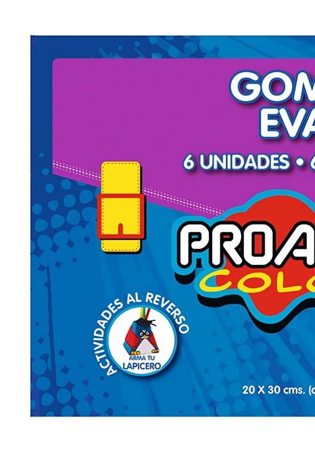 PACK 4 ESTUCHES GOMA EVA 6 COLORES - 1