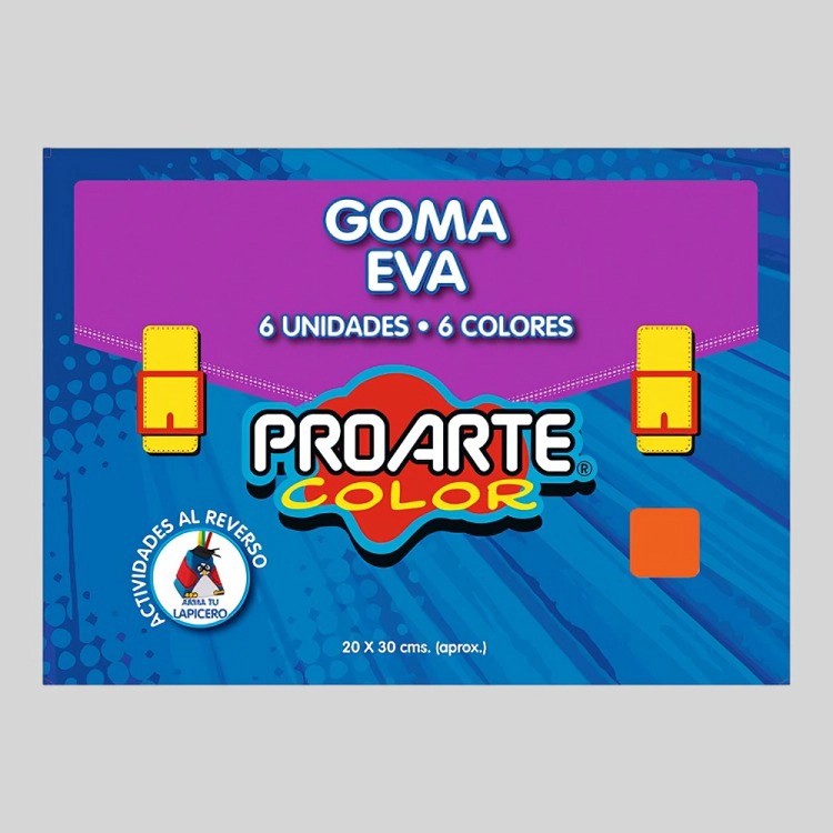 PACK 4 ESTUCHES GOMA EVA 6 COLORES - 2