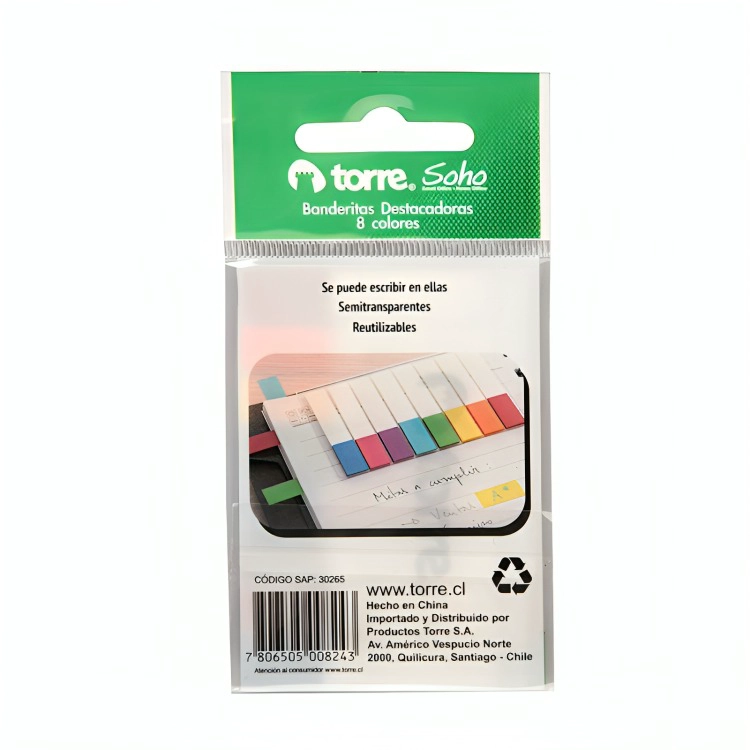 PACK 4 BLISTER BANDERITAS DESTACADORAS 8 COLORES 160 UND - 2