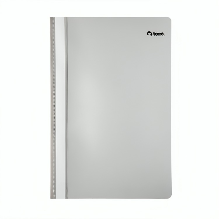 PACK 4 CARPETA PVC PLAST FILE OFICIO GRIS - 1