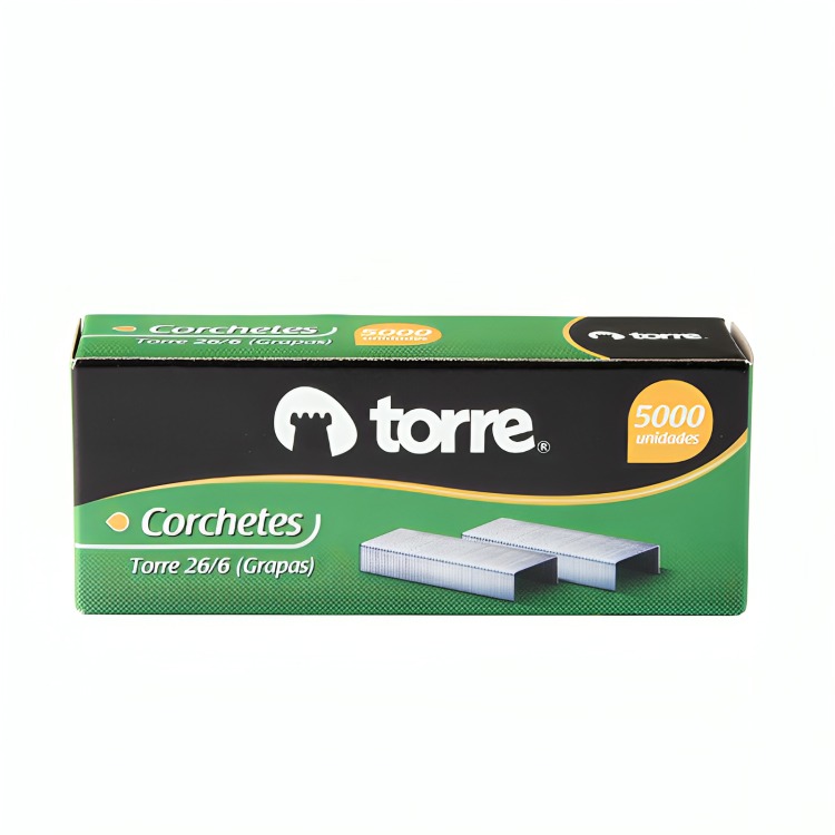 PACK 3 CORCHETES 26/6 5000 UND. – TORRE - 3
