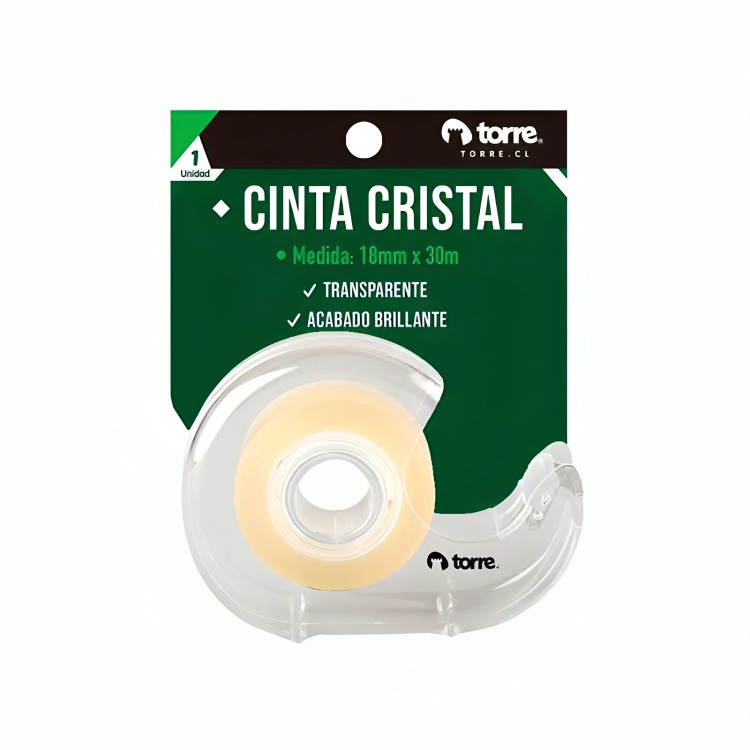 PACK 3 CINTA CRISTAL CON DISPENSADOR 18MM. X30M. – TORRE - 2