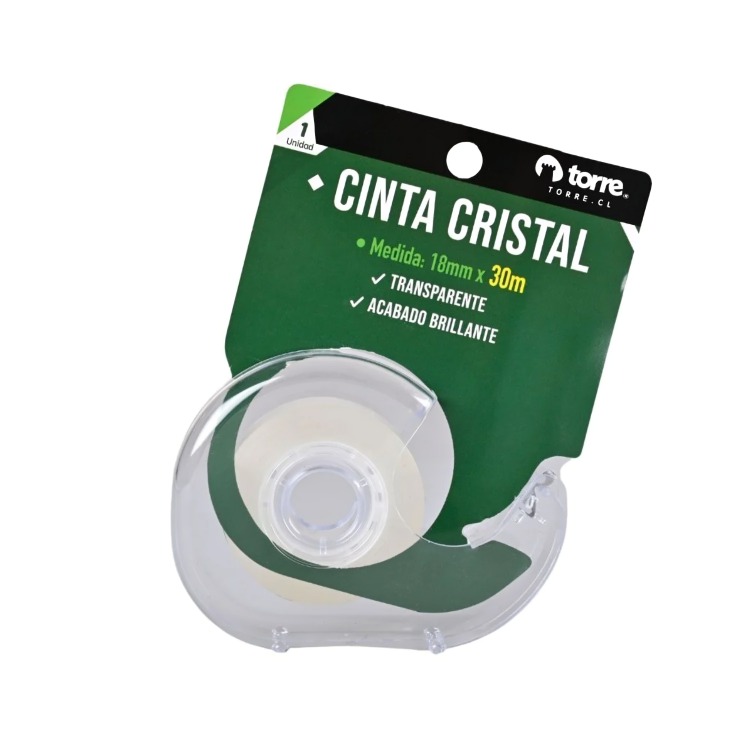 PACK 3 CINTA CRISTAL CON DISPENSADOR 18MM. X30M. – TORRE - 3