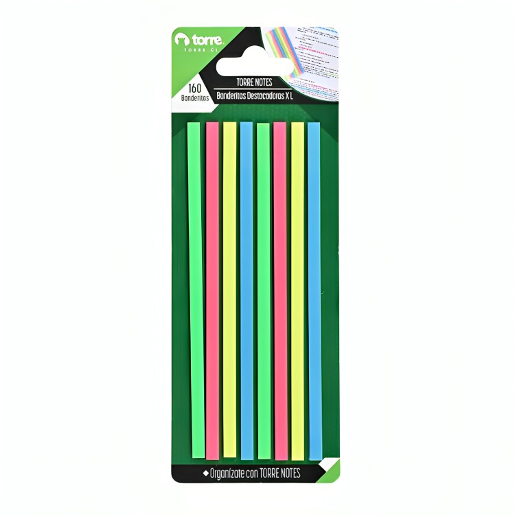 PACK 4 BANDERITAS DESTACADORAS XL 4 COLORES 160 UNID - 3
