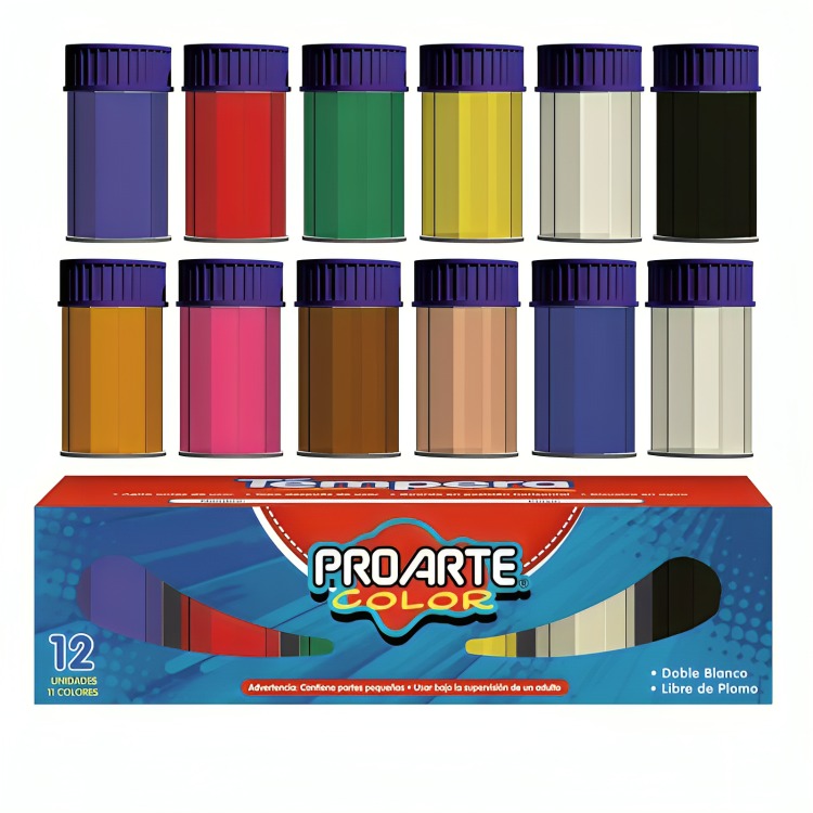 PACK 3 TE MPERA 12 COLORES – PROARTE - 1