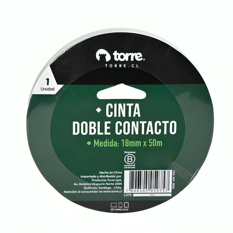 PACK 3 CINTA DOBLE CONTACTO 18MM. X50M. – TORRE - 1