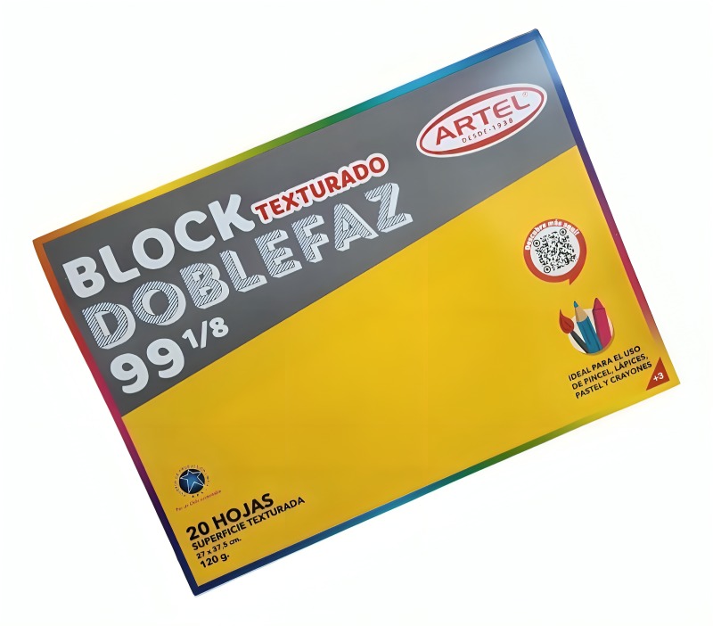 PACK 3 BLOCK DE DIBUJO MEDIUM 99 1/8 20 HOJAS DOBLE FAZ – ARTEL - 1