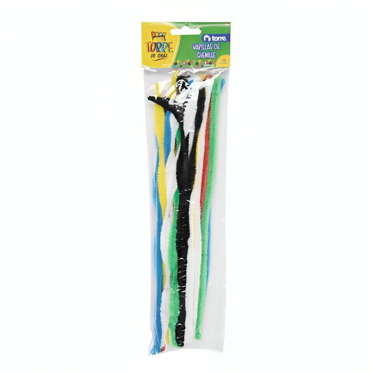 PACK 4 VARILLAS DE CHENILLE COLORES - 1
