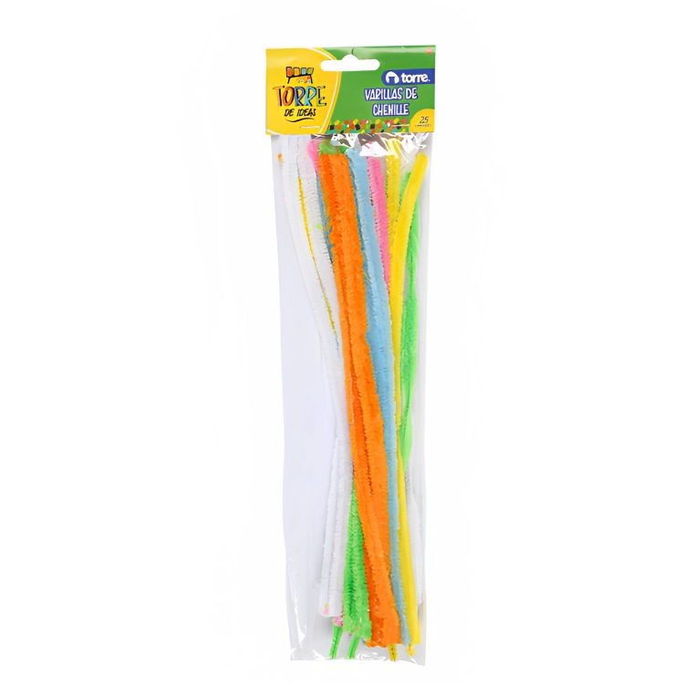 PACK 4 VARILLAS DE CHENILLE COLORES - 2