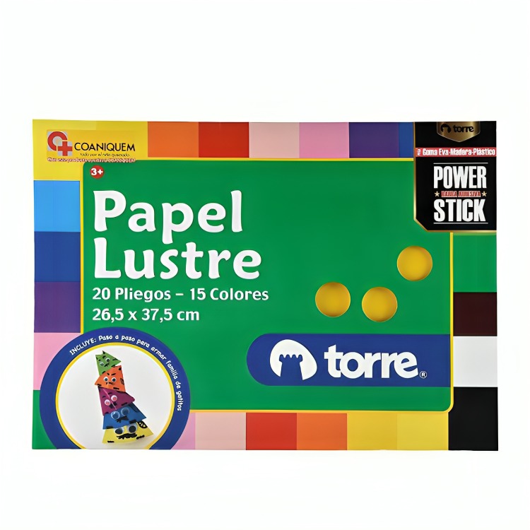 PACK 3 BOLSON PAPEL LUSTRE 20 HOJAS – TORRE - 2