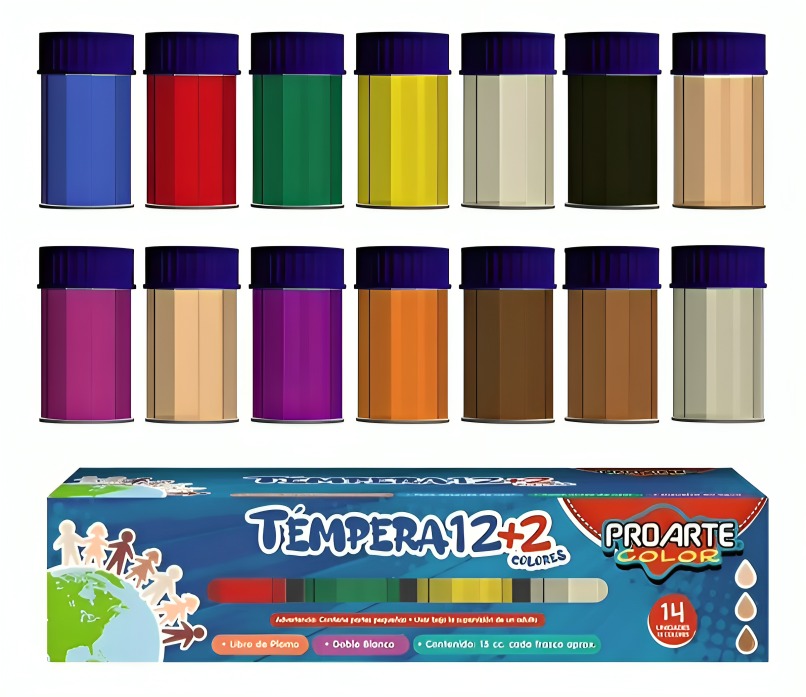 PACK 3 TEMPERAS 12 + 2 15 CC – PROARTE - 1