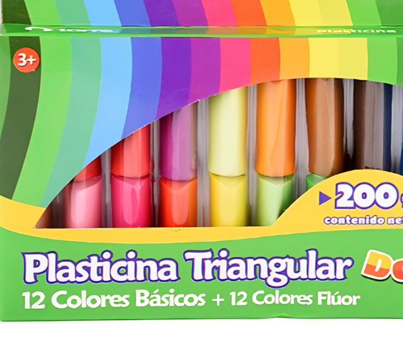 PACK 3 PLASTICINA DOBLE COLOR 24 COLORES – TORRE - 2