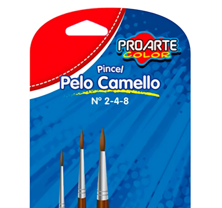 PACK 3 SET 3 PINCELES PELO CAMELLO N° 2-4-8 – PROARTE - 1