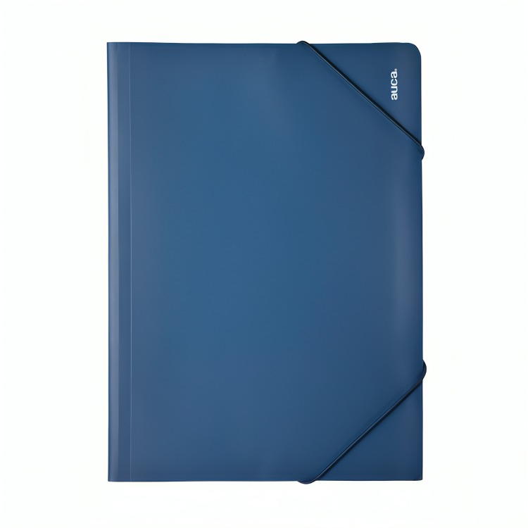PACK 4 CARPETA PVC CARTERA CON ELASTICO AZUL - 1