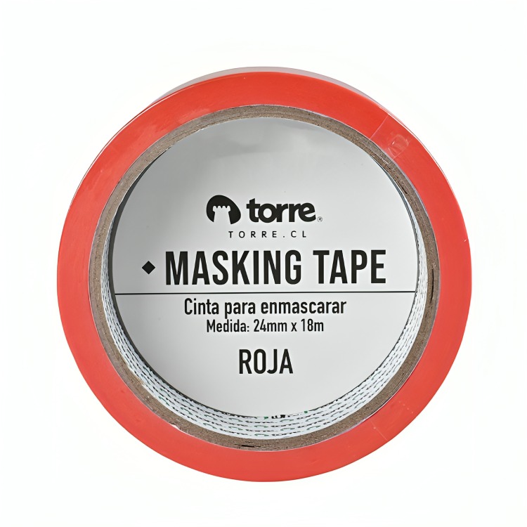 PACK 3 CINTA MASKING ROJO 24MM. X18M. – TORRE - 3