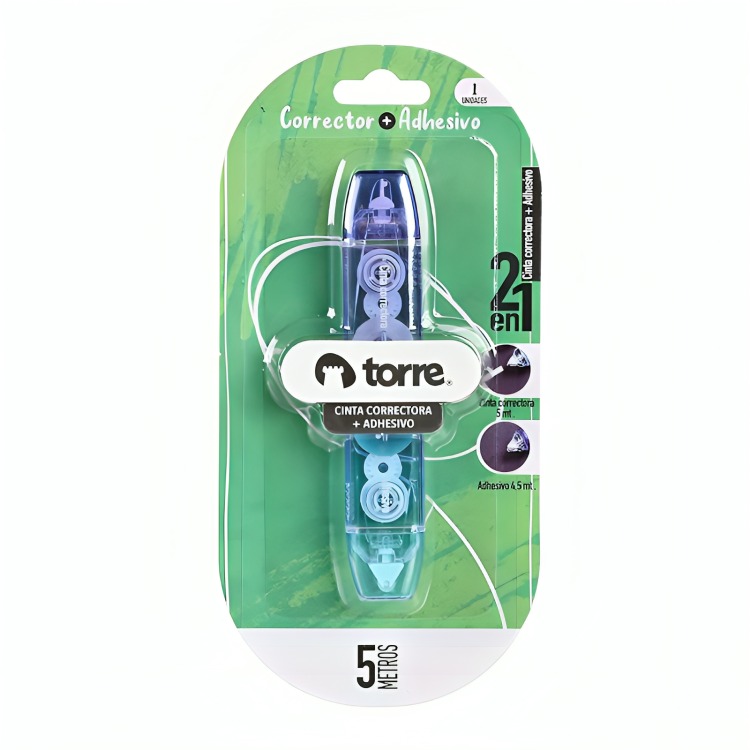 PACK 3 CINTA CORRECTORA + ADHESIVO – TORRE - 2