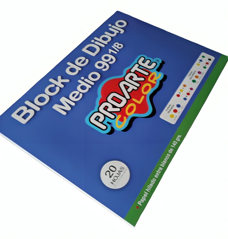PACK 3 BLOCK MEDIO N°99 1/8 20 HOJAS DOBLE FAZ – PROARTE - 1