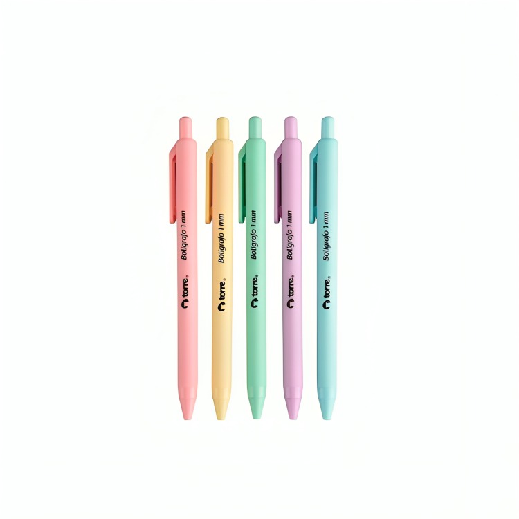PACK 3 SET 5 BOLIGRAFOS COLOR NEGRO 1.0 MM CUE PAST – TORRE - 3