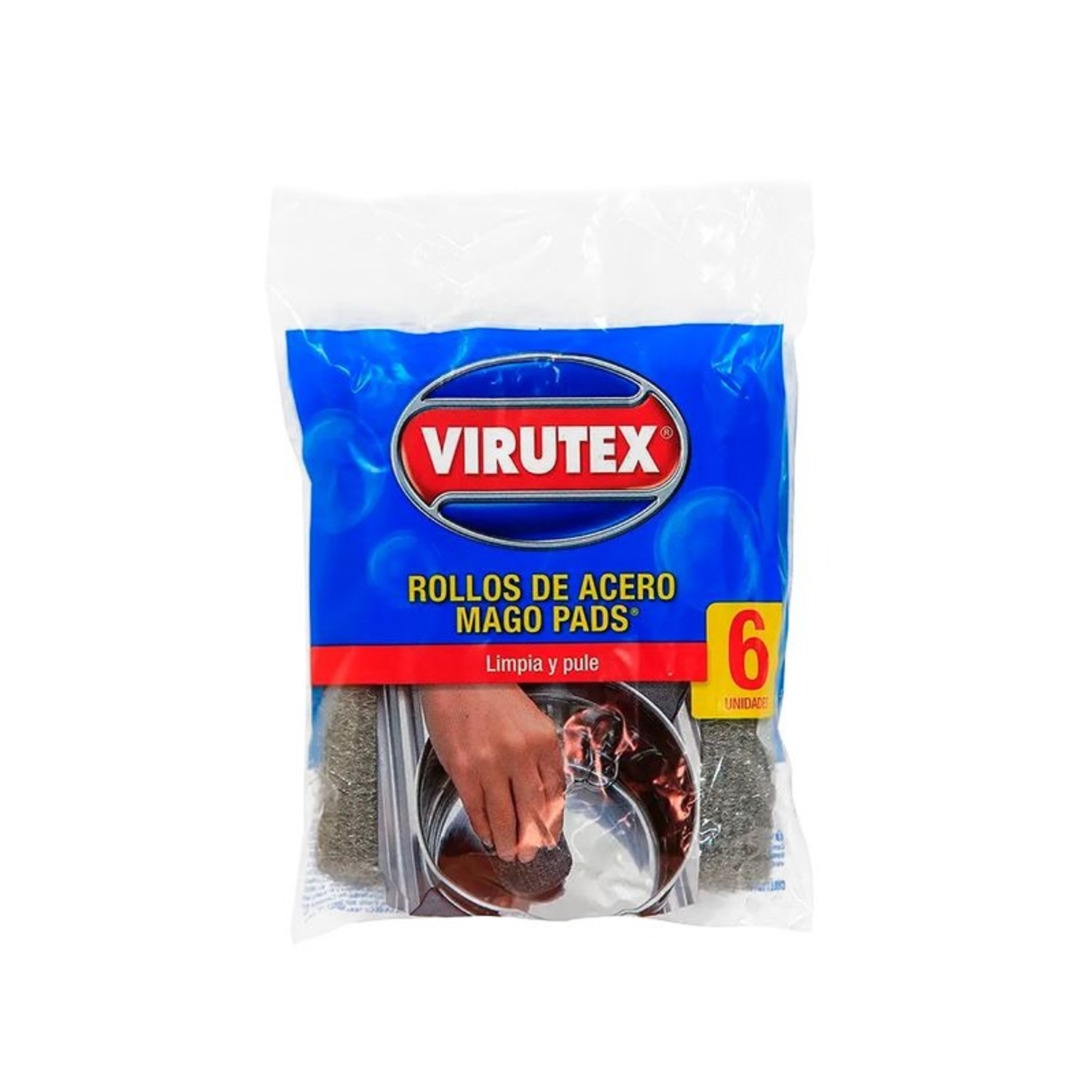 PACK X 4 ROLLOS DE ACERO 6 UND / MAGO PADS – VIRUTEX - 1