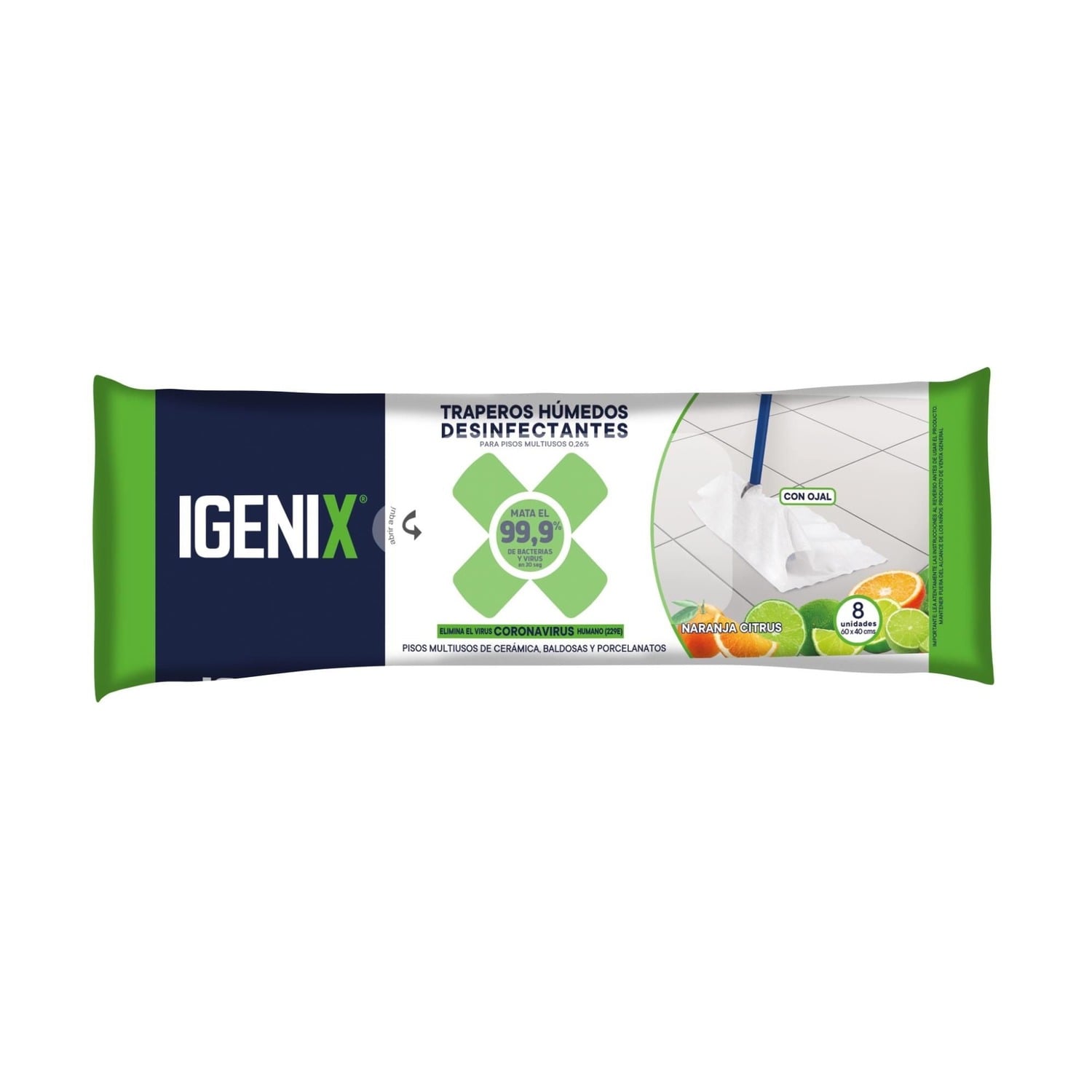 TRAPERO HUMEDO PISO 10 UND / NARANJA CITRUS – IGENIX - 3