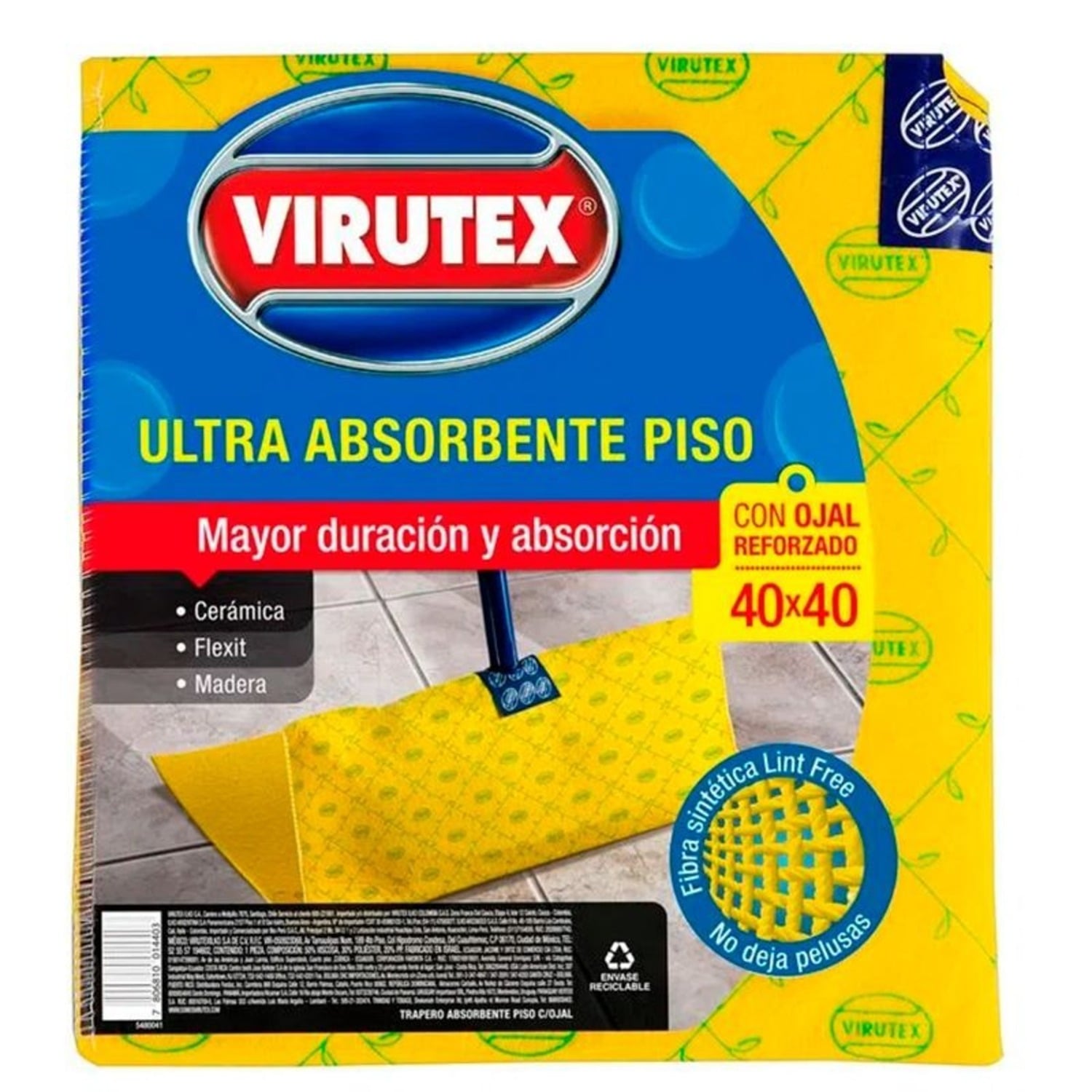 PACK X 4 TRAPERO ULTRA ABSORBENTE SIMPLE – VIRUTEX - 1