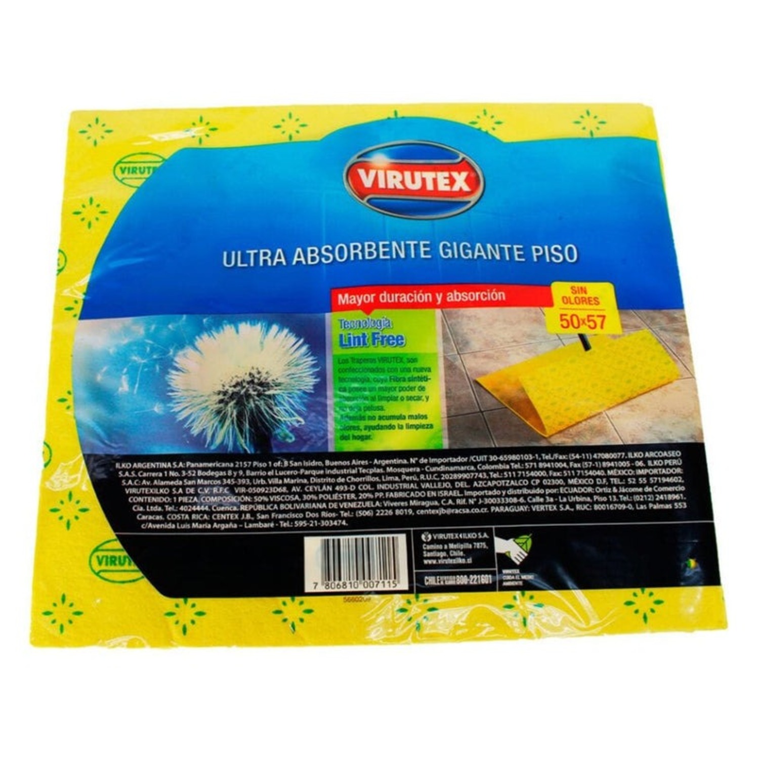 PACK X 4 TRAPERO ULTRA ABSORBENTE SIMPLE – VIRUTEX - 2