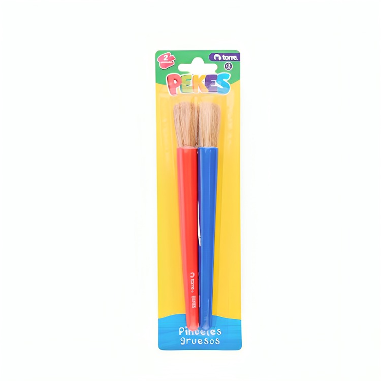PACK 2 PINCELES GRUESOS PEKES BLISTER – TORRE - 1