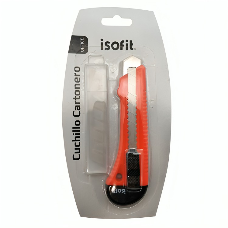 PACK 4 CUCHILLO CARTONERO GRANDE + REPUESTO – ISOFIT - 1