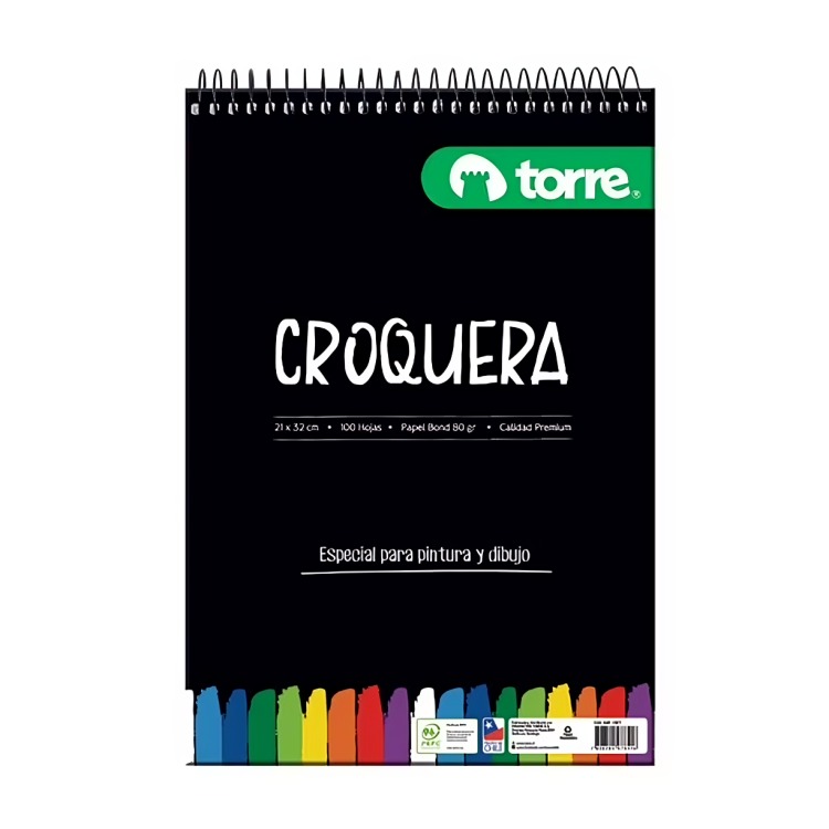 CROQUERA 16×21 CM 100 HOJAS – TORRE - 1