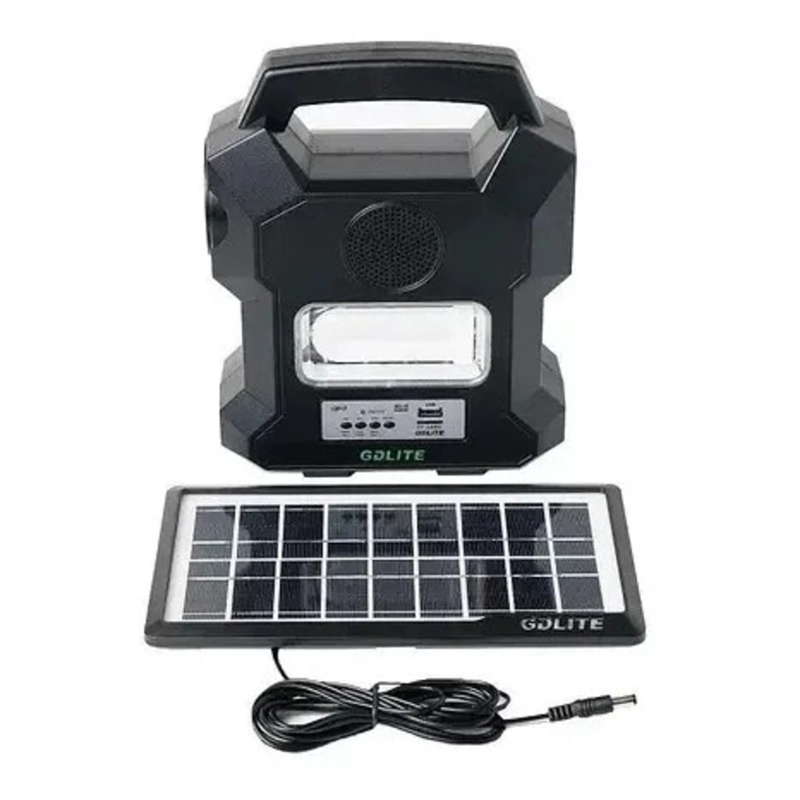 LINTERNA KIT SOLAR PORTATIL CAMPING GDLITE MP3 USB GD-1000A LINTERNA - 1