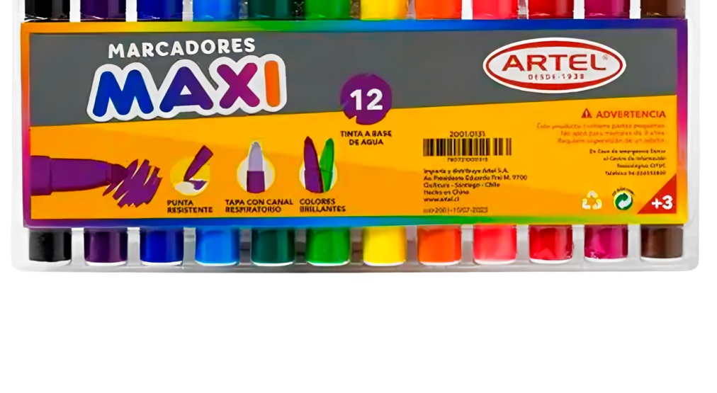 PACK 2 ESTUCHE 12 MARCADORES MAXI – ARTEL - 1