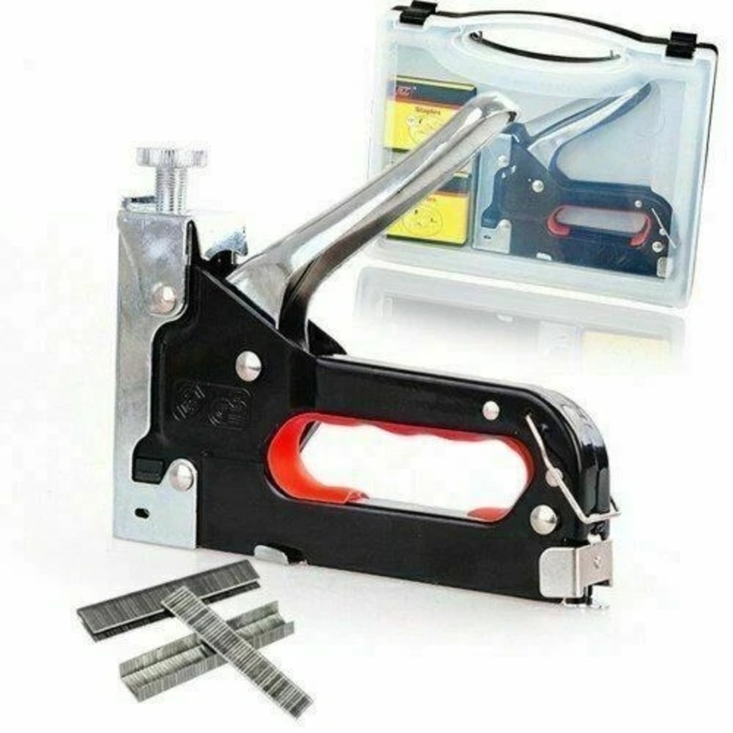 GRAPADORA MECANICA DE ACERO 3 EN 1 PARA GRAPADORA DE MADERA - 1