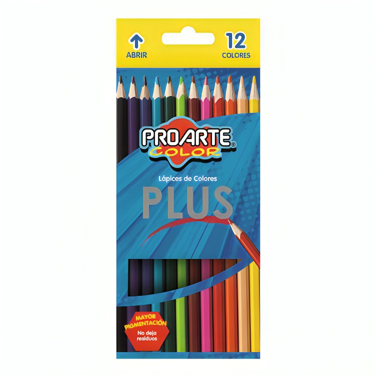 PACK 2 LAPICES 12 COLORES PLUS – PROARTE - 2