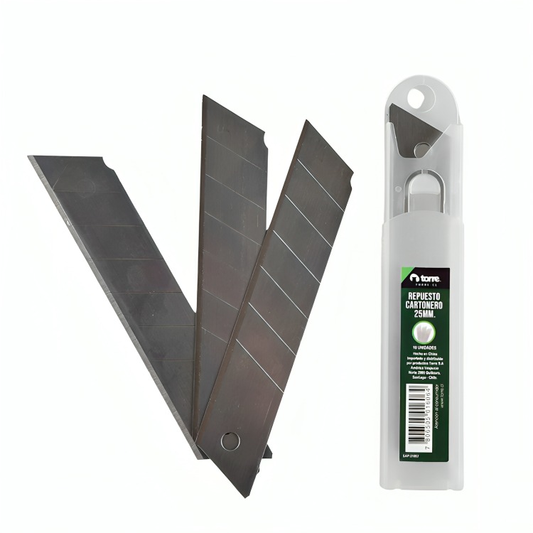 PACK 2 REPUESTO CUCHILLO 25MM. 10 UNID. – TORRE - 2