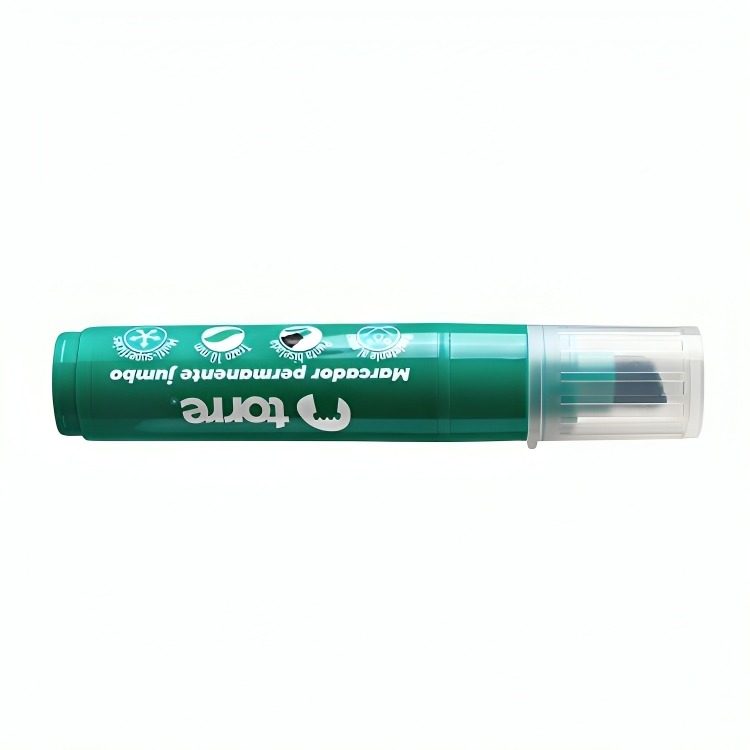 PACK 2 MARCADOR PERMANENTE PUNTA BISELADA 10 MM. / VERDE – TORRE - 1